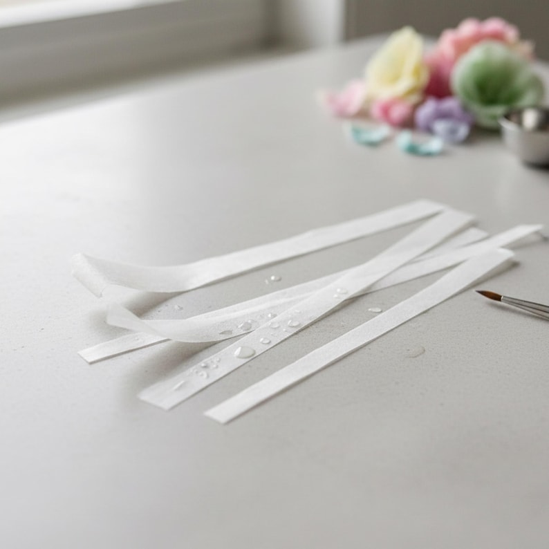Wafer Paper Ruffle STRIPS: Edible Cake Decor, Pre Cut Fondant Strips ...