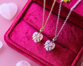 Diamond Castle Best Friend Necklaces Stainless Steel Heart Pendant Necklace Princess Crystal Castle Charm Valentine Day Love Gift BFF