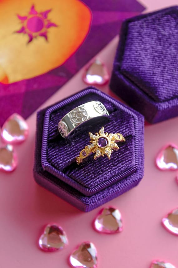 Princess Prince Love Matching Rings 18K Gold Plated & Silver Adjustable Couple Rings for Best Friend Birthday Gift For Her Promise Rings