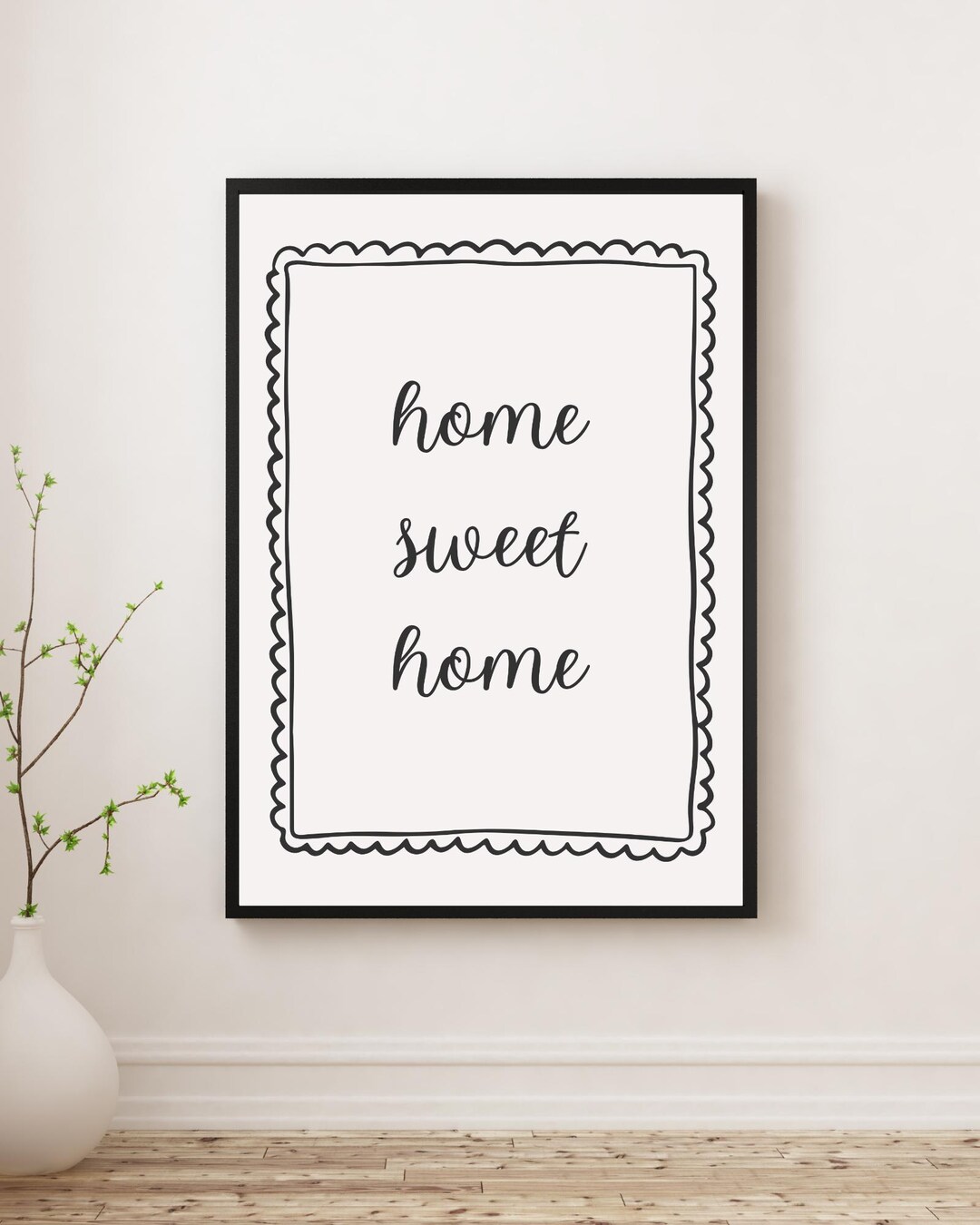 Home Sweet Home Printable Wall Art | Minimalist Line Decor (digital ...