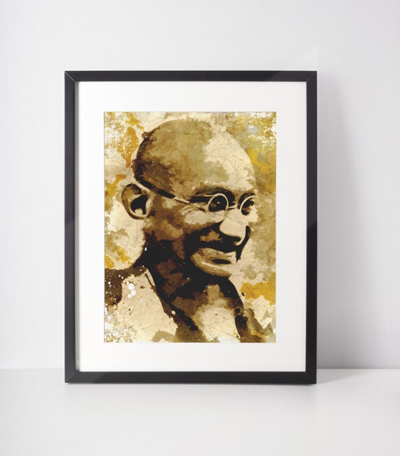 Mahatma Gandhi The great-souled one Pop Art illustration | Etsy