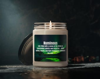 Aurora-Inspired Scented Candle | Spiritual Gift | Northern Lights Home Decor | Calming Winter Candle | 9 oz Numinous Candle