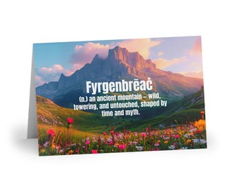 Fyrgenbreac Greeting Card | Mountain Landscape | Nature-Inspired Art | Wild & Timeless Place | Thoughtful Everyday Card