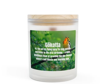 Morning Calm & Birdsong-Inspired Candle | Peaceful Nature Ritual Gift | Minimalist Slow-Living Home Décor | 11 oz Gökotta Candle