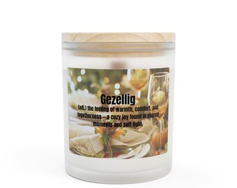 Cozy Comfort Candle | Warm Hygge Home Décor | Comforting Gift for Winter Nights | Minimalist Soy Candle | 11 oz Gezellig Candle