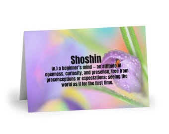 Shoshin Greeting Card | Beginner's Mind | Mindfulness Gift | Zen-Inspired Literary Card | Thoughtful Encouragement Stationery