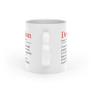 Devotion Definition Mug | Meaningful Love Gift | Romantic Valentine's Day Mug | Literary Love Coffee Cup image 3