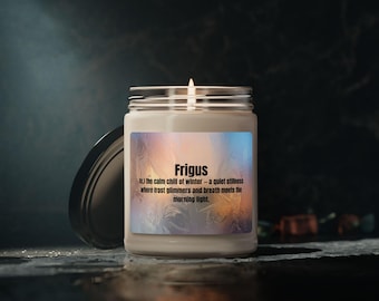 Calm Winter Candle | Hygge Winter Gift | Frosted Morning Light Candle | 9 oz Frigus Candle