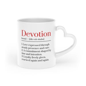 Devotion Definition Mug | Meaningful Love Gift | Romantic Valentine's Day Mug | Literary Love Coffee Cup image 4