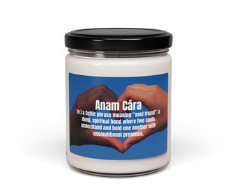 Soul Friend Gift | Meaningful Best Friend Candle | Celtic Friendship Decor | Heartfelt Gift for Her or Him | 9 oz Anam Cára Candle
