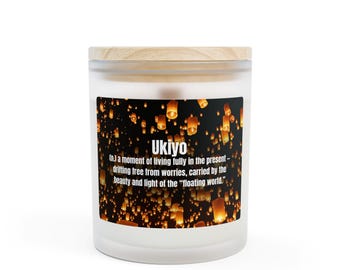 Mindfulness Gift for Calm Souls | Floating World Inspired Home Decor | 11 oz Ukiyo Candle
