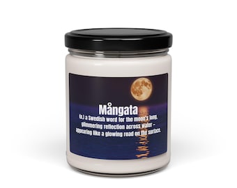 Moonlight Reflection | Calm Night Sky Decor | Scandinavian Gift | Moon Lover | Soothing Home Gift | 9 oz Mångata Candle