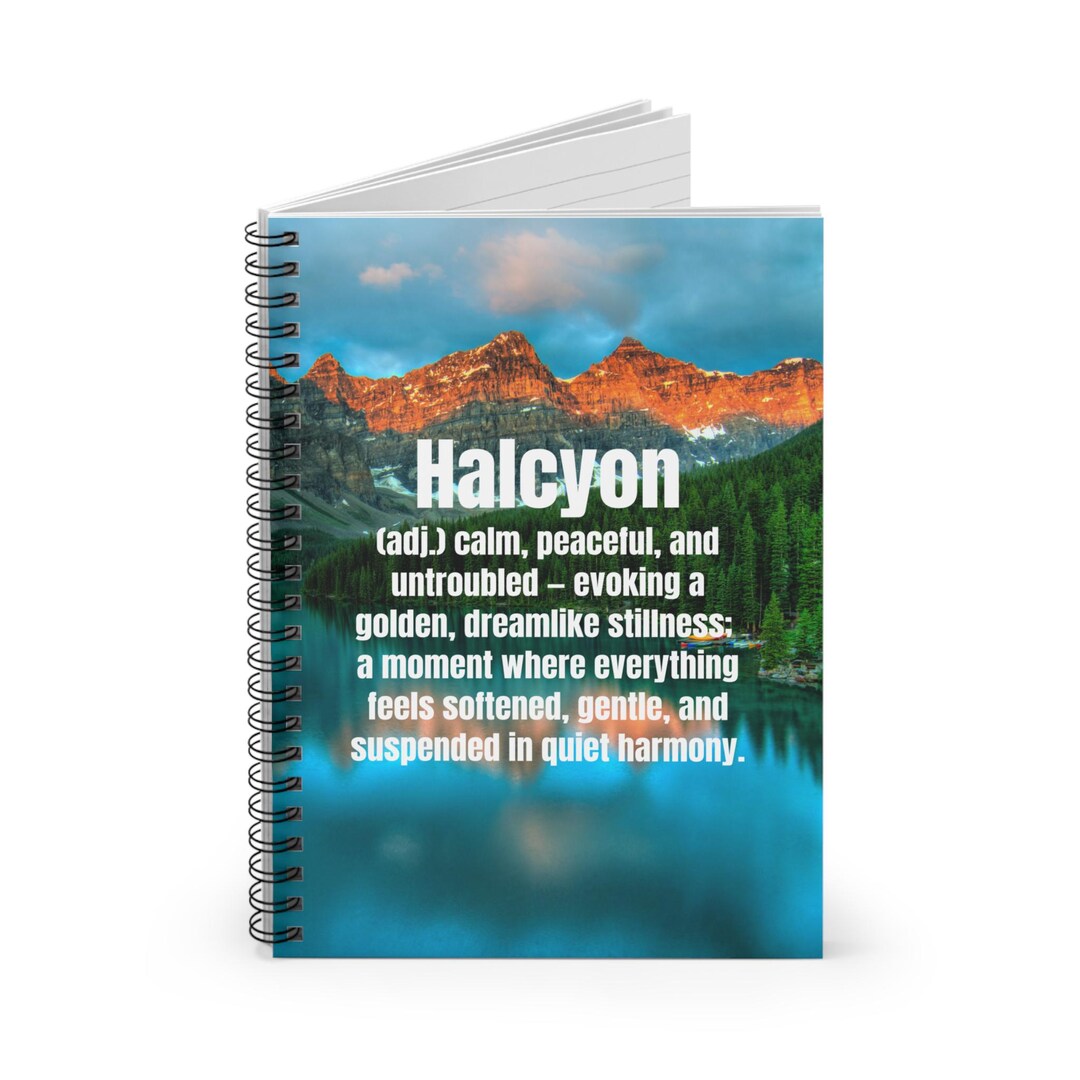 Halcyon Spiral Notebook 6x8 | Calm Lake Journal | Peaceful Nature ...
