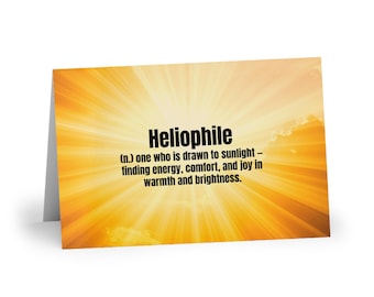 Heliophile Greeting Card | Sunshine Lover | Warm Light Nature Art | Uplifting Blank Card | Positive Energy