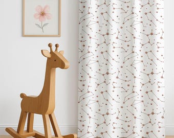 Stars Girls Room Curtains, Nursery Curtains, Kids Bedroom Curtains, Window Curtains, Gift for Baby