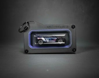 Hot Wheels Display Keychain, Blister Case Holder, Toy Car Collector Gift, Pocket Garage, Mini Car Display, Handmade Germany Black Blue