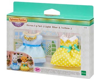 Sylvanian Families Town Dress Up Set: Light Blue & Yellow - OR - Blue and Green, New In Box, Sealed