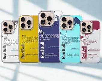 Custodia per telefono Red Bull / Cover ispirata alla bevanda energetica