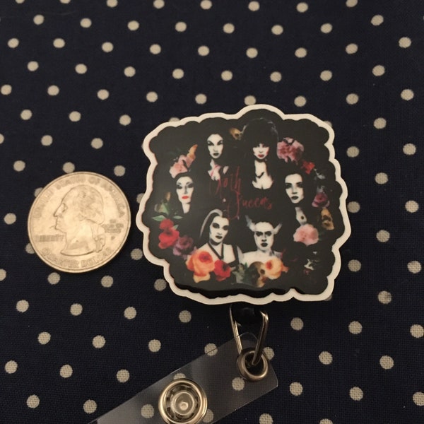 Evil ladies inspired Retractable Reel Badge Holder