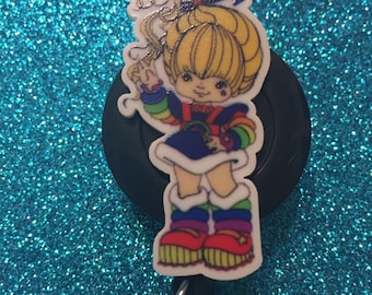 Rainbow Brite Inspired Retractable Reel ID Badge Holder Lanyard Hook 80s Cartoon Rainbow Brite Inspired Retractable Reel ID Badge Holder Lanyard Hook 80s Cartoon