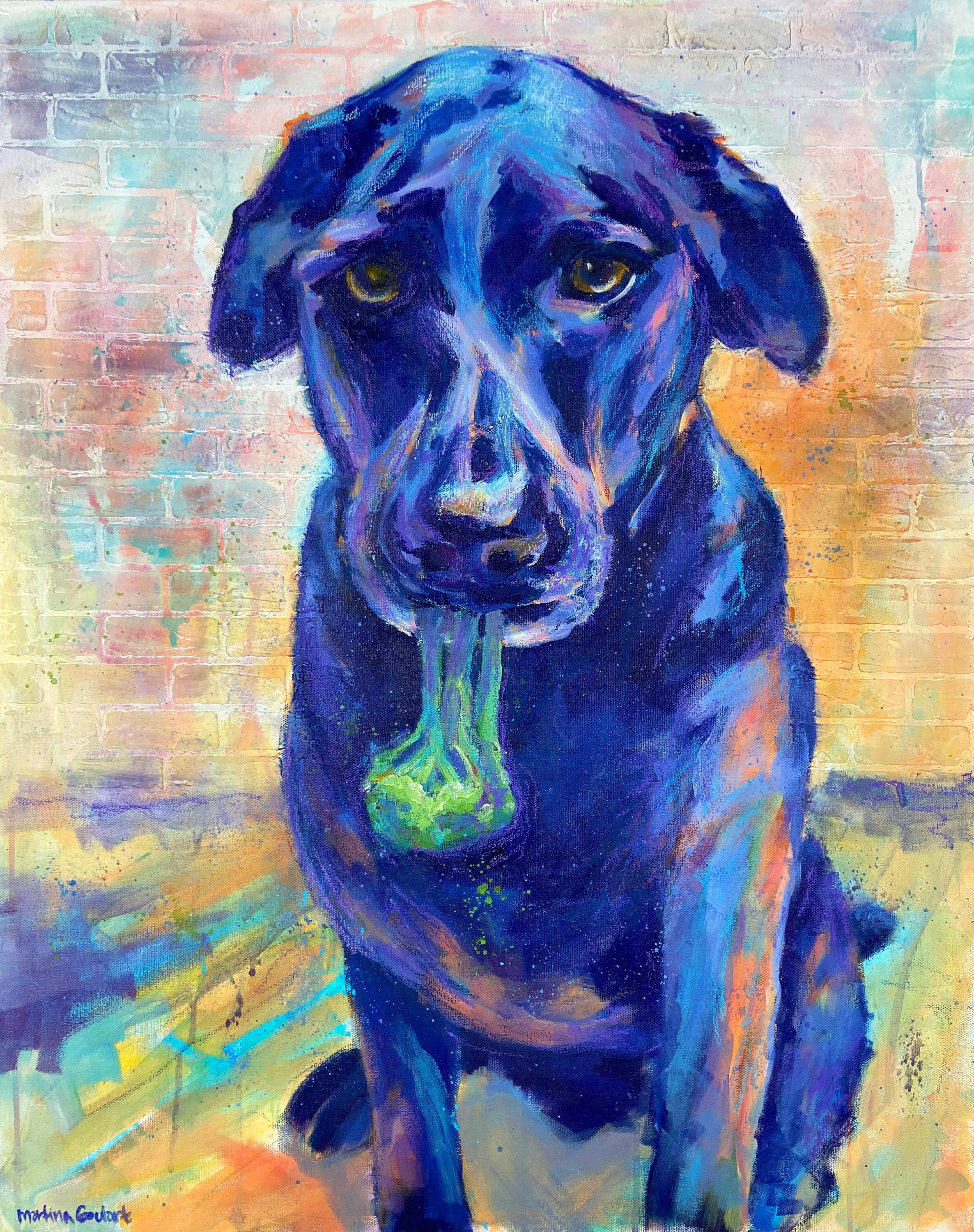 Druck auf Leinwand Acryl Hund Portrait Malerei bunte lebendige Etsy