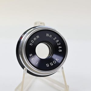 Vintage VOSS 50 mm f/3.5 förstoringsobjektiv M39-fattning Tillverkad i Japan nr 28248
