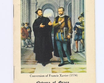 Vintage boekje van St Francis Xavier Noveen of Grace Gesu Church Miami FL