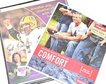 Brett Favre 2005 Sensodyne New York Event Scrapbook 40 Photos Packers Rare Chêne