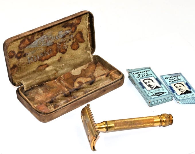 Military Gillette Razor Antique WWI US Army Gillette Safety Razor Kit Khaki Set W 1 Blade 5C - Etsy