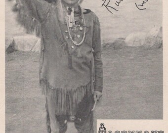 Mohawk Indian Running Dear Postcard TastyKake NJ Auto club 1940 Advertising A8cc