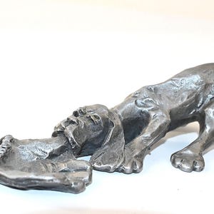 Vintage 1978 Hudson Philip Kraczkowski Pewter Hound Dog Figurine