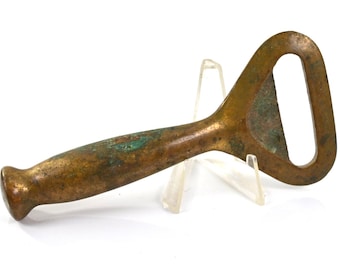 Abrebotellas vintage de latón macizo, estilo náutico marítimo, para bar.