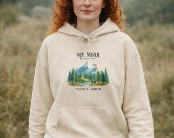 Mt. Moon Inpired Hoodie | Mountain Landscape Sweater | Kanto Region Sweatshirt