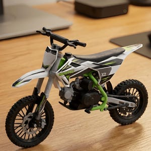 Ny MotoTec X2 4-takts mini-dirtbike i full skala, högdetalj, terrängkörning och äventyr, leksakscykel i 3D-modell, .stl-fil, direktnedladdning