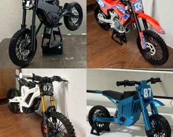 New 4 Set Trail Bike Showcase, Trail Rider, Off-Road, Bike Replica Full Suspension Dirt Bikes 3D Models .stl Files Instant Download
