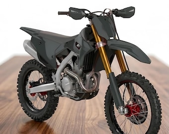 New 3M 2080 Matte Finger Bike Deep Black Dirt Ultra Realistic 3D Motorcycle Model .stl File Instant Download