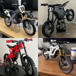 Ny 4-set Honda-skala, terrängcykelutställning, racing-terrängcyklar, MX elektriska fjädringscyklar 3D-modeller .stl .3mf-filer direkt nedladdning