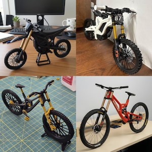 Nya 4-set Pro Downhill, Santa Cruz MTB, Elmotocross, Offroad-racing, Suspension Bikes 3D-modeller .stl-filer Direktnedladdning