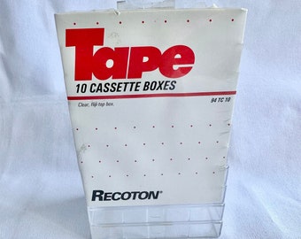 Recoton Cassette Case 10 Pack | Vintage Recoton | Vintage Cassette Cases | Empty Cassette Case | Vintage Music Accessories