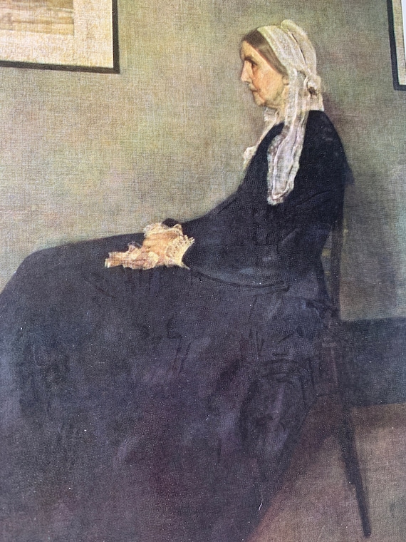 Vintage 1958 Whistler “Arrangement in Gray and Black, No 1” Print Vintage 1958 Whistler “Arrangement in Gray and Black, No 1” Print