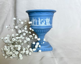 Vintage Wedgwood Urn | Avon Avonshire Blue Grecian Vase | Grecian Decor | Vintage Avon | Blue Home Decor |Greek Decor | Wedgwood Inspired