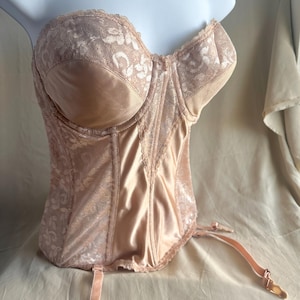 Vintage Carnival Brand Bustier Corset Union Made Size 40B | Corset Top | Vintage Corset | 80s Lingerie | Vintage Lingerie