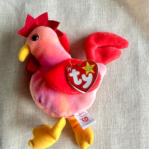 TY Beanie Babies Strut the Rooster | Vintage Beanie Babies | Rare Beanie Babies | Plush Toys | 90s Beanie Babies | Plushies