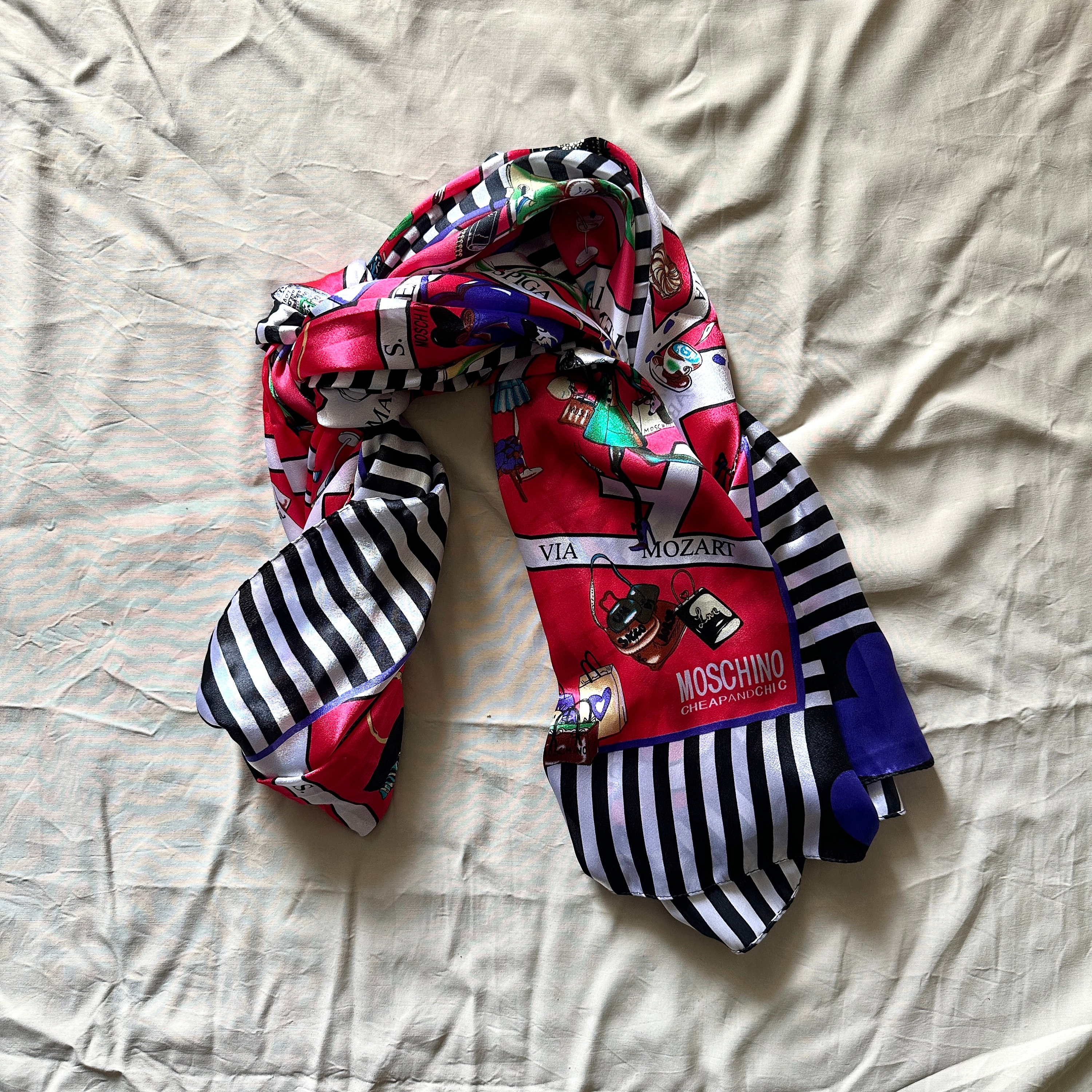 Moschino Silk Scarf | Moschino Cheap and Chic |vintage