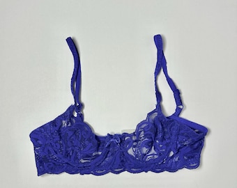 Reggiseno vintage Victoria's Secret Gold Label a balconcino, taglia 32A / Lingerie prodotta negli Stati Uniti