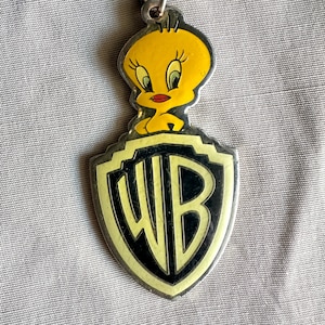 Tweety Bird Keychain Keyring | Vintage Warner Bros. | 1990s Tweety Bird | WB Metal Keychain | 1990s Keychain | 1990s Loony Toons