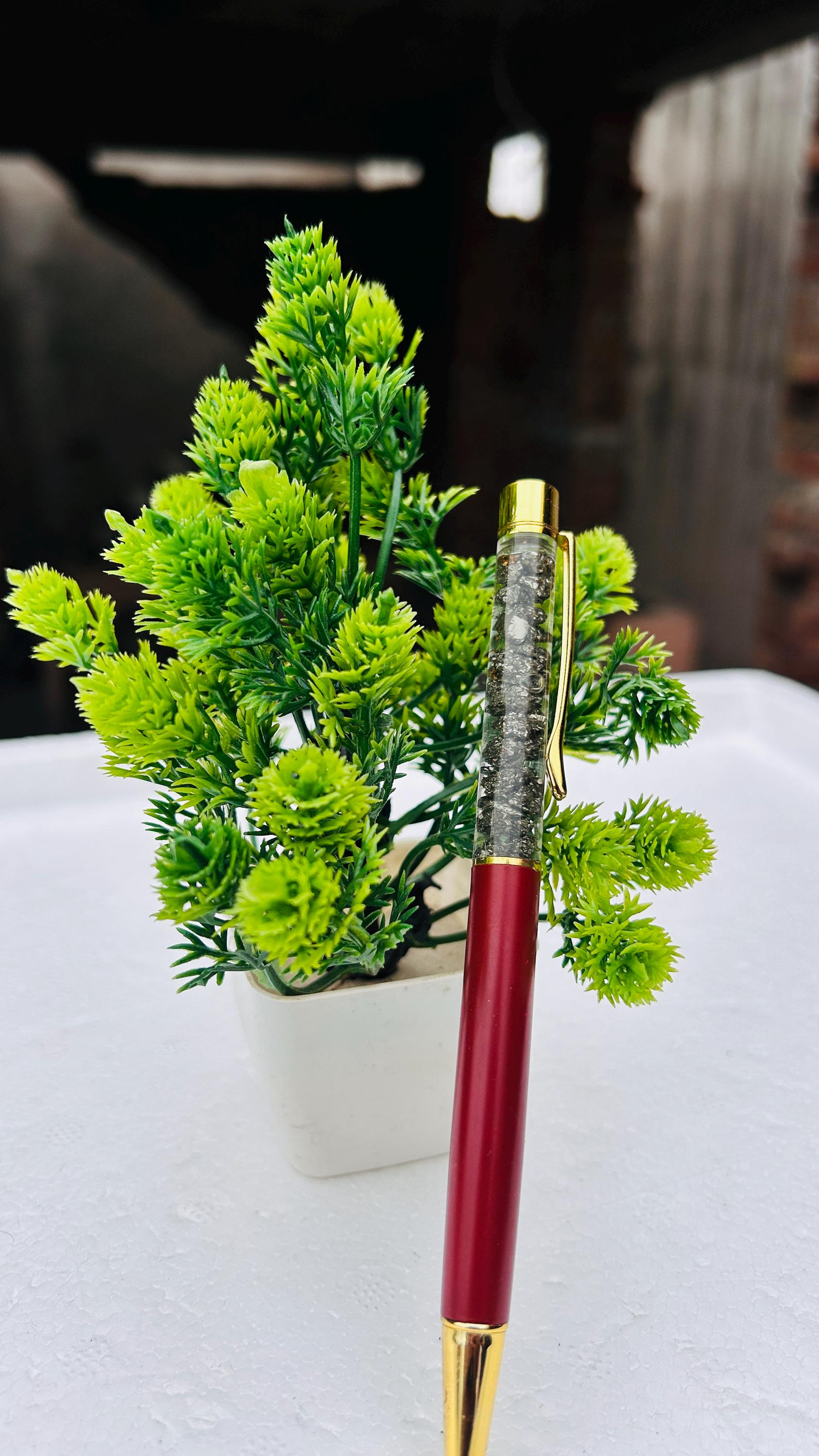 Pyritre Pen Maroon Pyrite Gemstone Pen – Gold Trim Executive Writer's Gift - Etsy