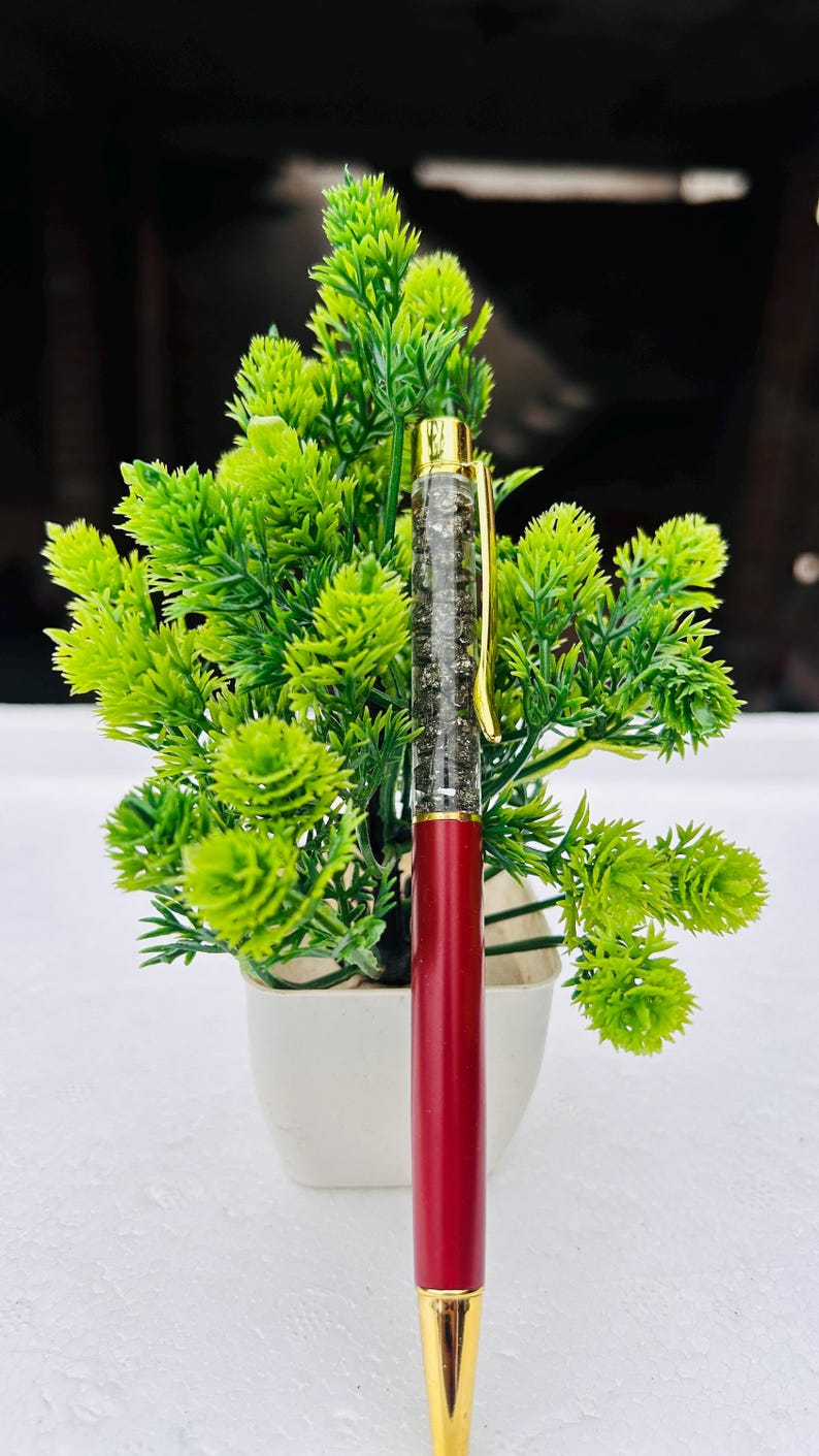 Pyritre Pen Maroon Pyrite Gemstone Pen – Gold Trim Executive Writer's Gift - Etsy