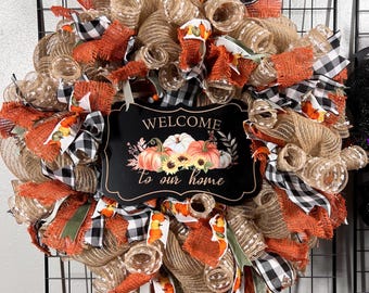 Welcome to our Home Fall Wreath