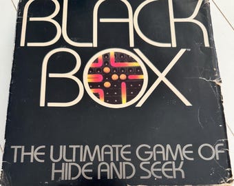 Jogo de tabuleiro vintage Black Box dos anos 70 – Parker Brothers – Jogo de estratégia e lógica – Completo